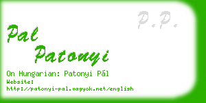 pal patonyi business card